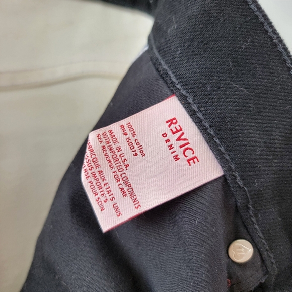 Revice Black White Two Color Jeans Size 27 Straight Leg Zip Fly Neutral Boho - Picture 13 of 14